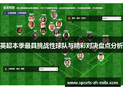 英超本季最具挑战性球队与精彩对决盘点分析