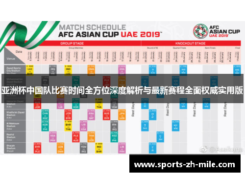 亚洲杯中国队比赛时间全方位深度解析与最新赛程全面权威实用版
